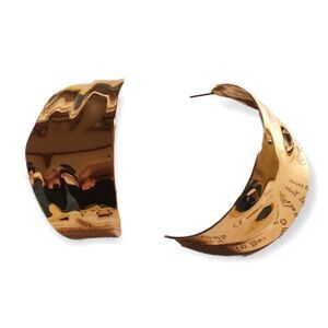 Gold oversized earrings  